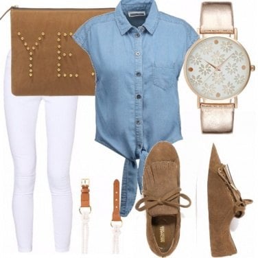 Outfit Caramello casual