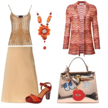 Outfit Sabbia e arancio