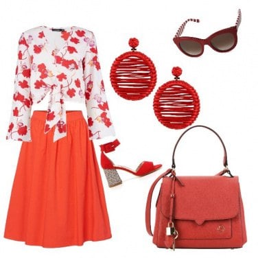 Outfit Arancio e rosso