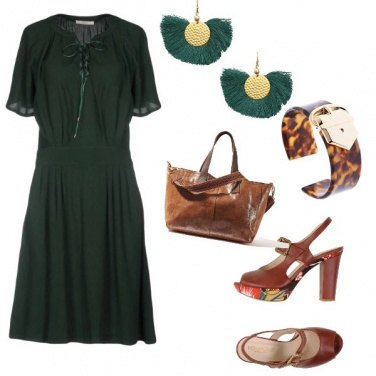 Outfit Vestito verde