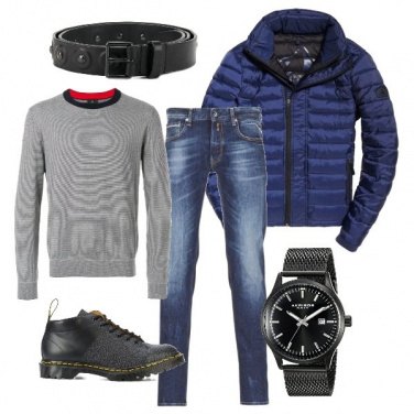 Outfit Piumino blu