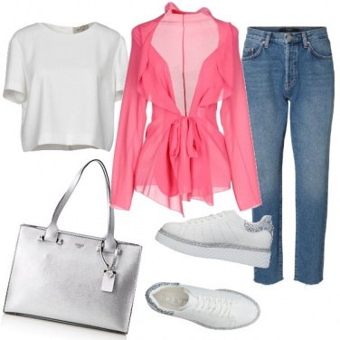 Outfit Il cardigan Rosa