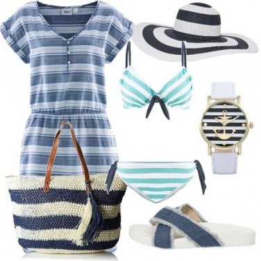 Outfit Righe al mare