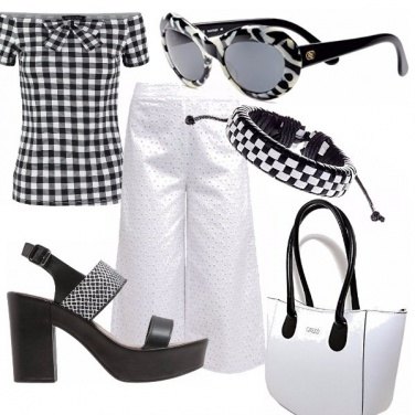 Outfit Bianco e nero retrò