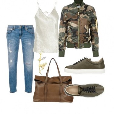 Outfit Il bomber mimetico