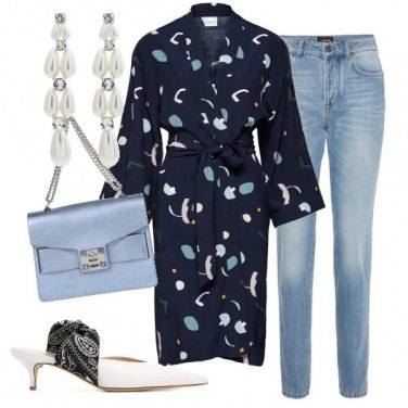 Outfit Kimono sul jeans