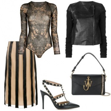 Outfit La gonna a righe