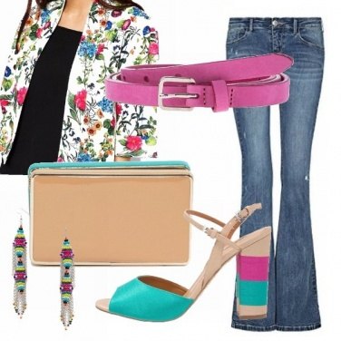 Outfit Turchese e fuxia