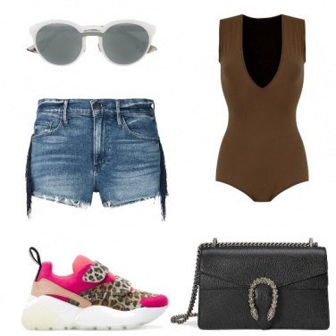 Outfit Gli shorts di jeans