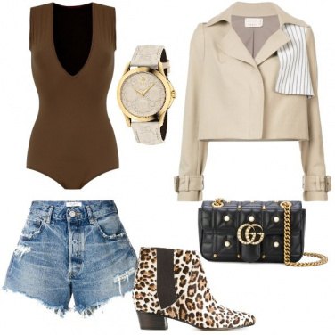 Outfit Il body marrone