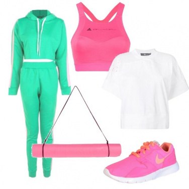 Outfit Menta e fragola