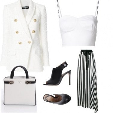 Outfit Black end white