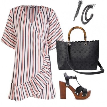 Outfit Vestito a righe
