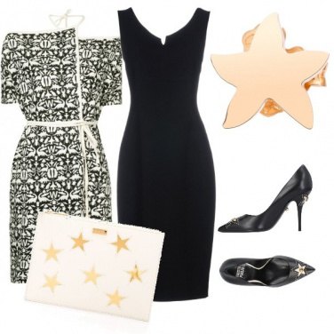 Outfit Tubino nero e Stelle