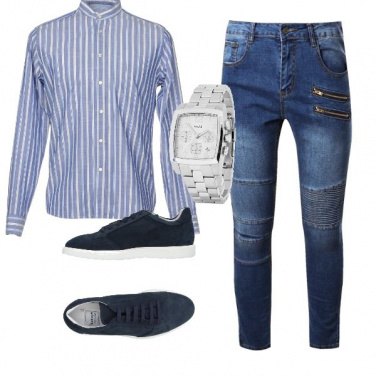 Outfit Camicia a righe