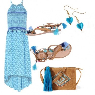 Outfit Frange di azzurro