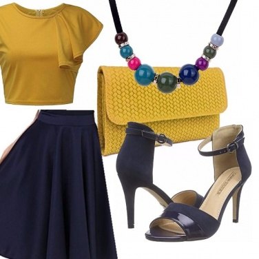 Outfit Giallo e blu