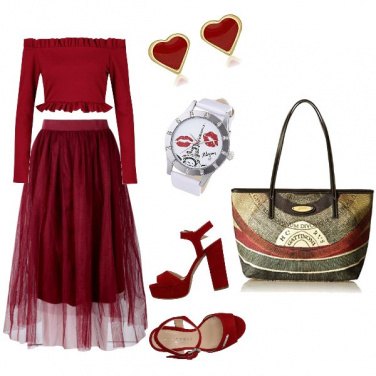 Outfit Non solo bordeaux