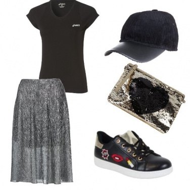 Outfit Sportivo con un tocco glam