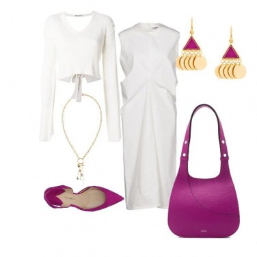 Outfit Purple and white
