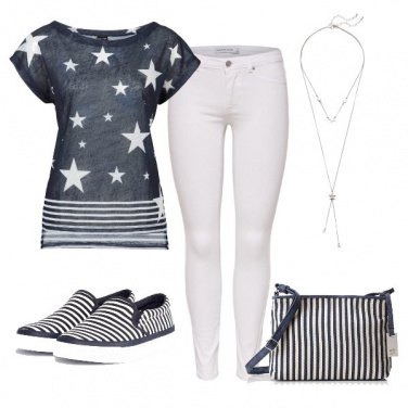 Outfit Stelle e righe
