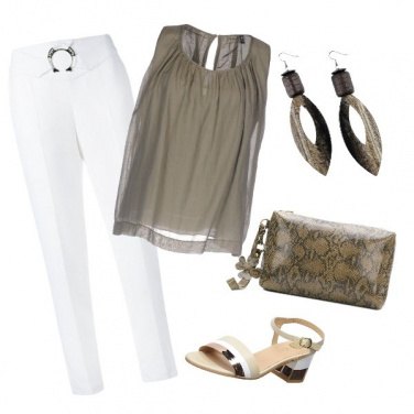 Outfit In verde e bianco