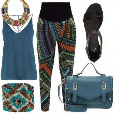 Outfit Blu petrolio