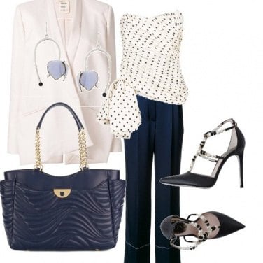 Outfit Pois blu