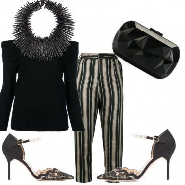 Outfit Black stripe