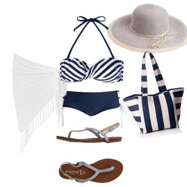 Outfit Mare con righe