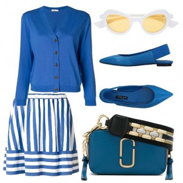 Outfit Bluette e bianco
