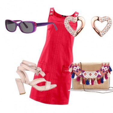 Outfit Passeggiata in rosso