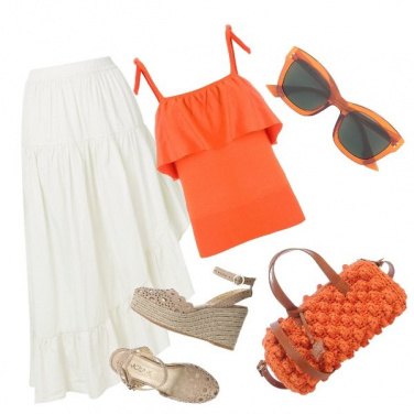 Outfit Con la gonna bianca