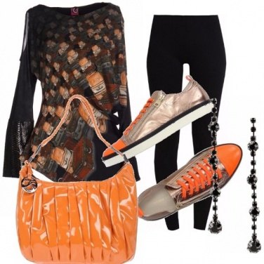 Outfit Orange blackish