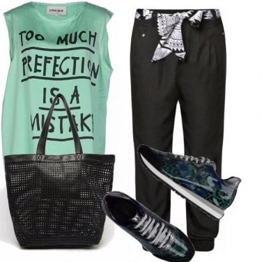 Outfit Verde nero