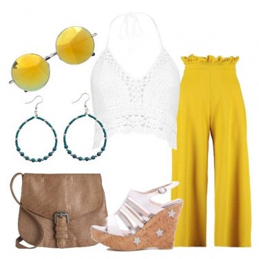 Outfit Top brassière a uncinetto