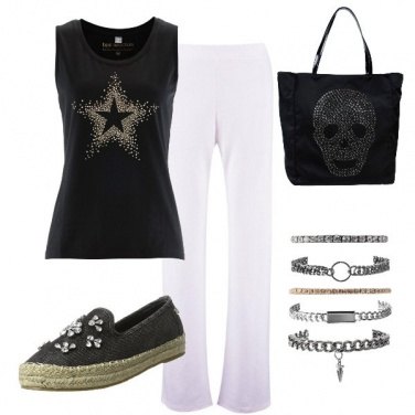 Outfit Nero con strass