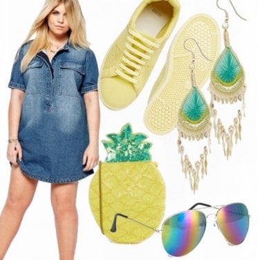 Outfit Minidress denim!