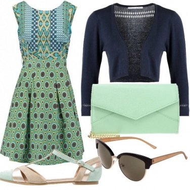 Outfit Blu & verde acqua