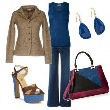 Outfit Indaco e terra
