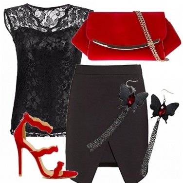 Outfit Rosso e nero