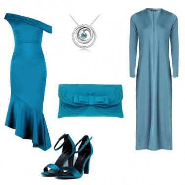 Outfit Tutti i toni del turchese