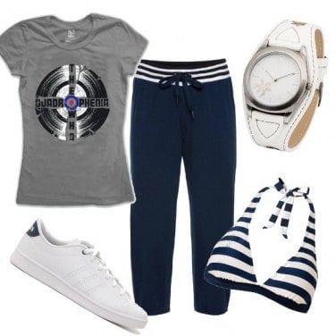 Outfit Jogging in spiaggia
