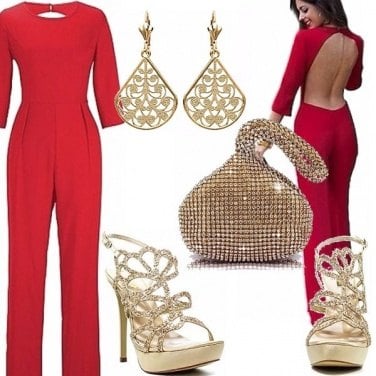 Outfit Jumpsuit e oro