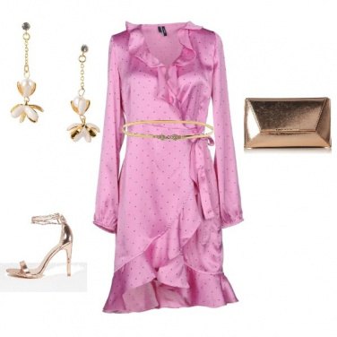 Outfit Rosa e oro