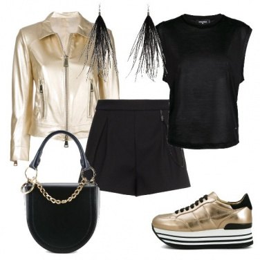 Outfit Nero ed oro