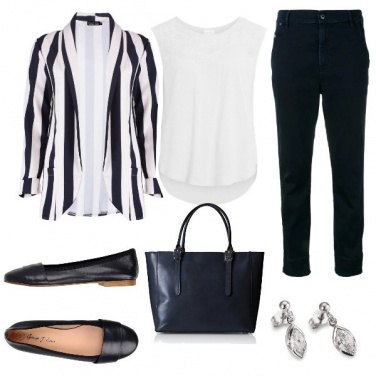 Outfit Blazer a righe