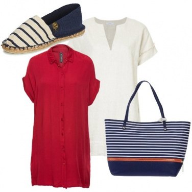 Outfit Al top con le espadrillas