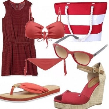 Outfit Rosso ciliegia
