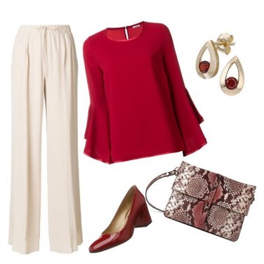 Outfit Quando il beige si sposa col rosso